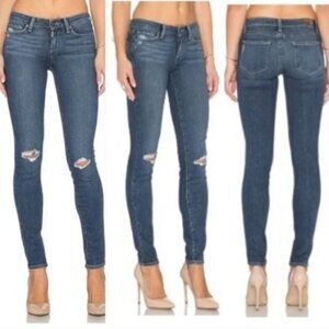 PAIGE Verdugo Ultra Skinny Jeans with Distressed Knees